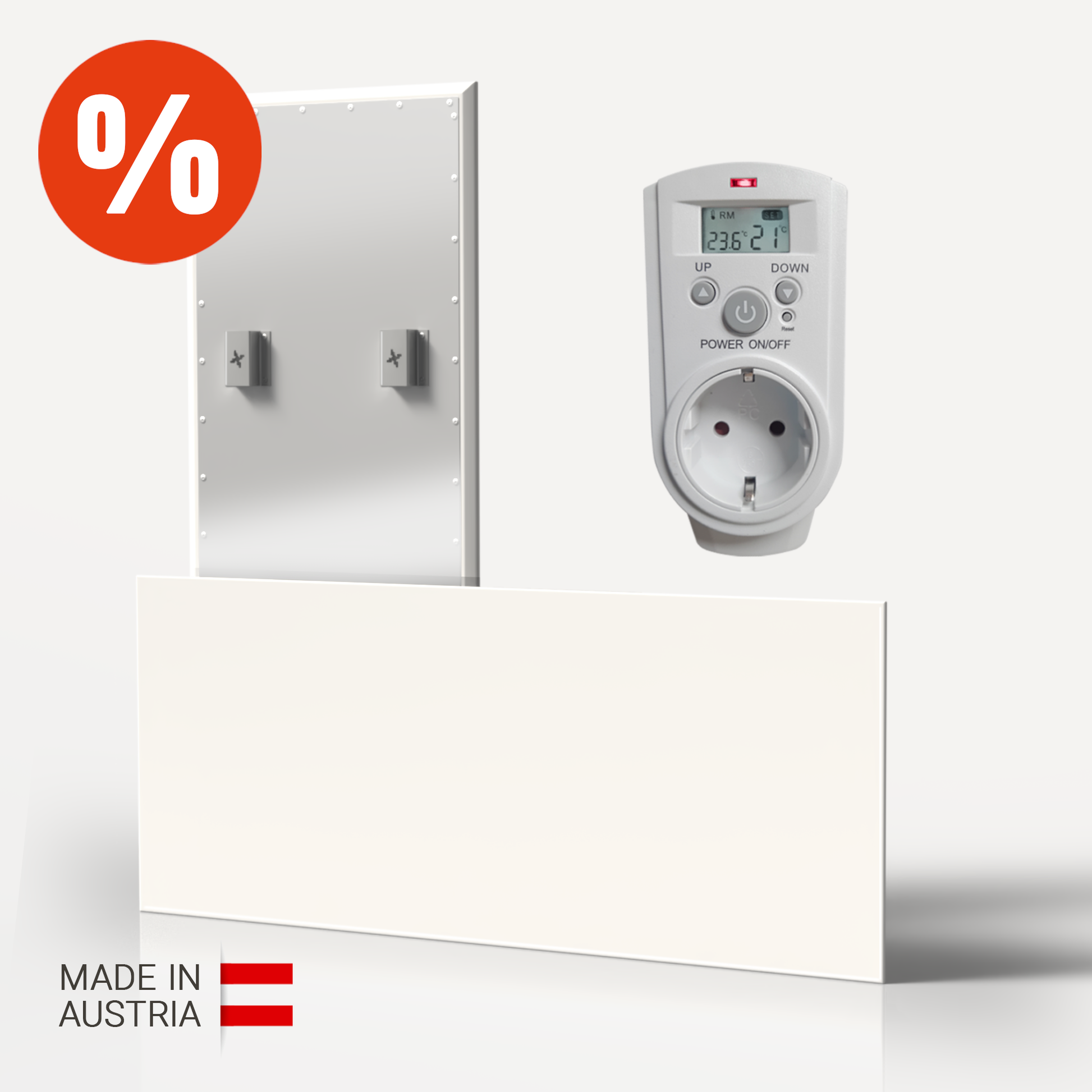 INFRAREDLY SET LARGE 990W mit Digital Thermostat für 18-32m² - Infrarotheizung