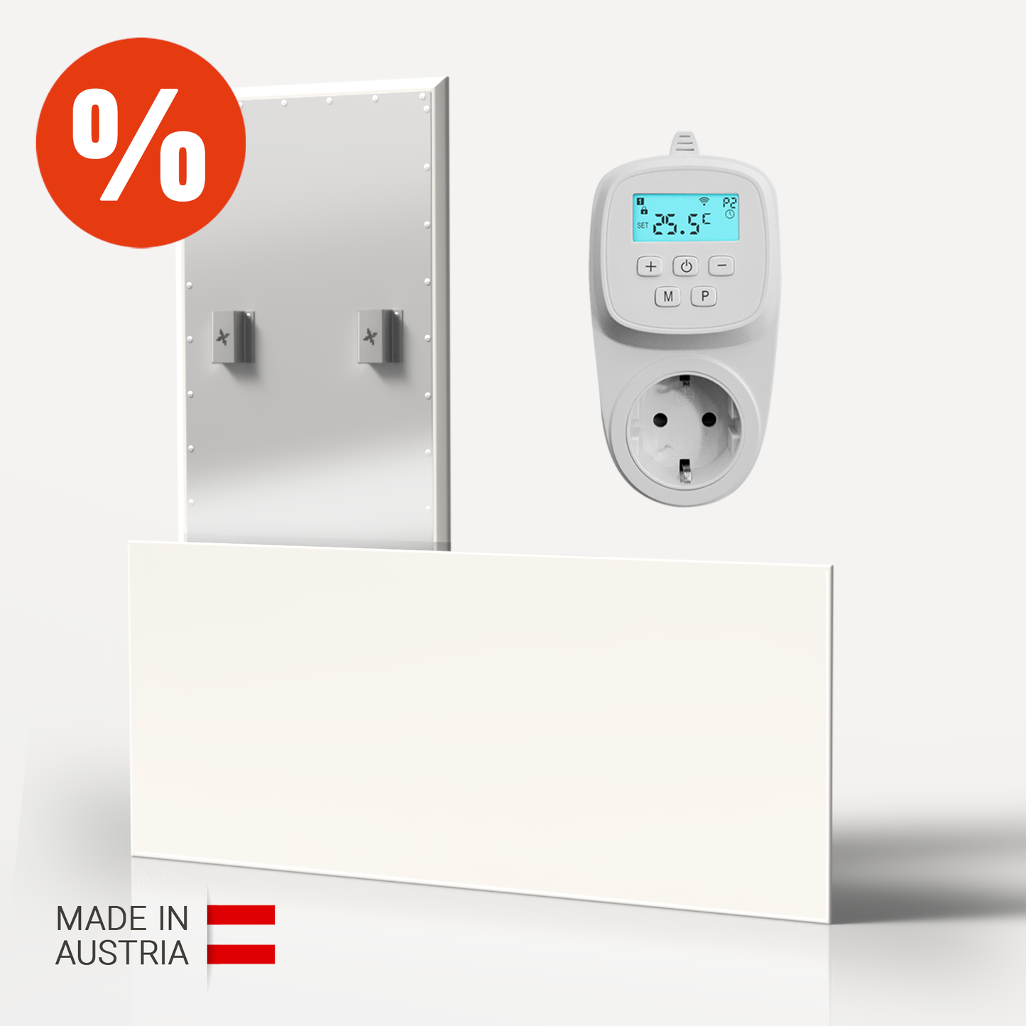 INFRAREDLY SET LARGE 990W mit W-LAN Thermostat für 18-32m² - Infrarotheizung