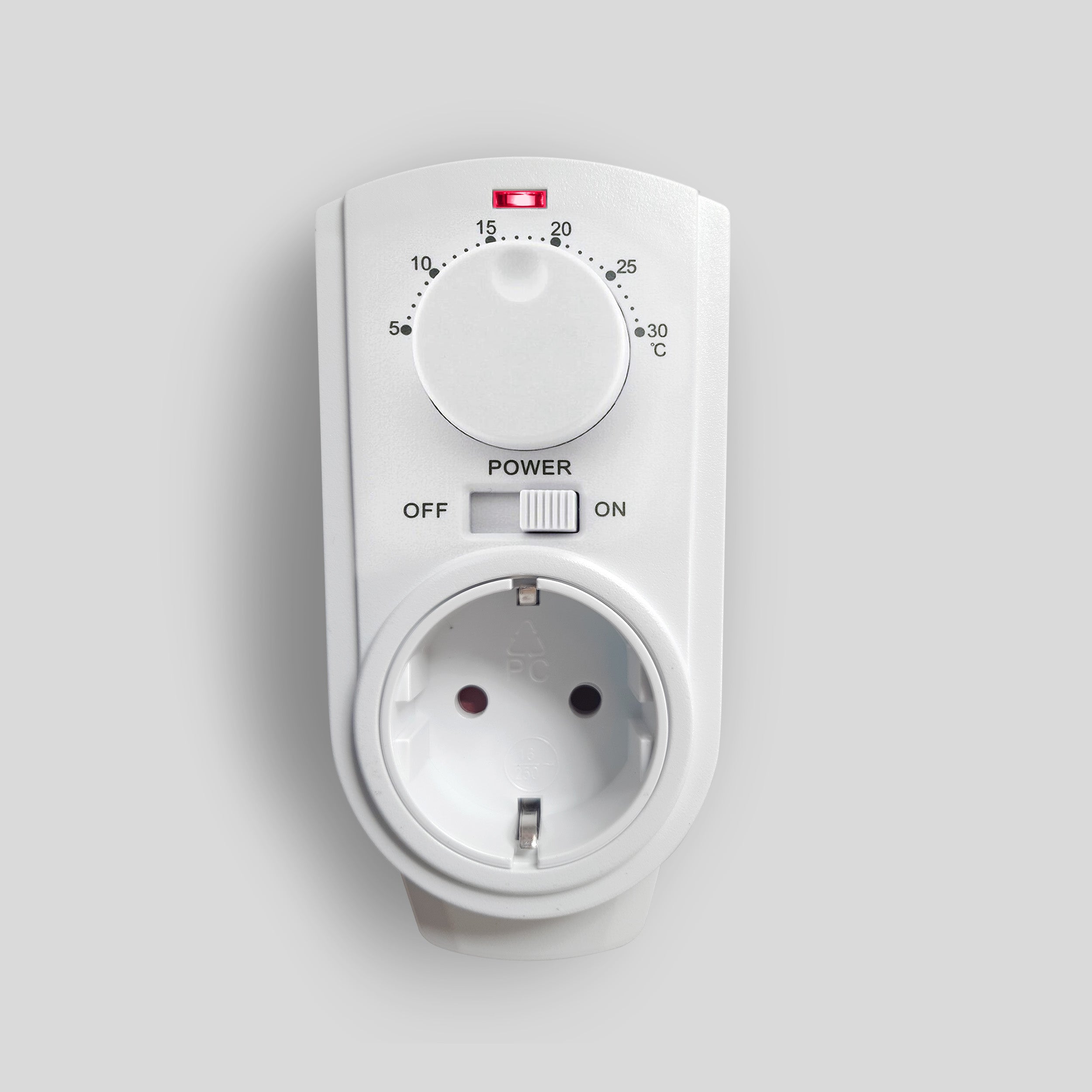 Analog Steckdosen Thermostat - TCU330 - Frontansicht